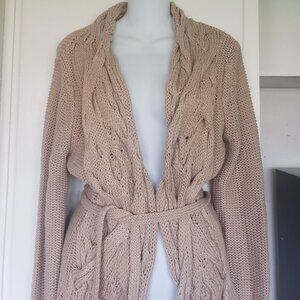The limited Beige Sweater with Belt Size Large